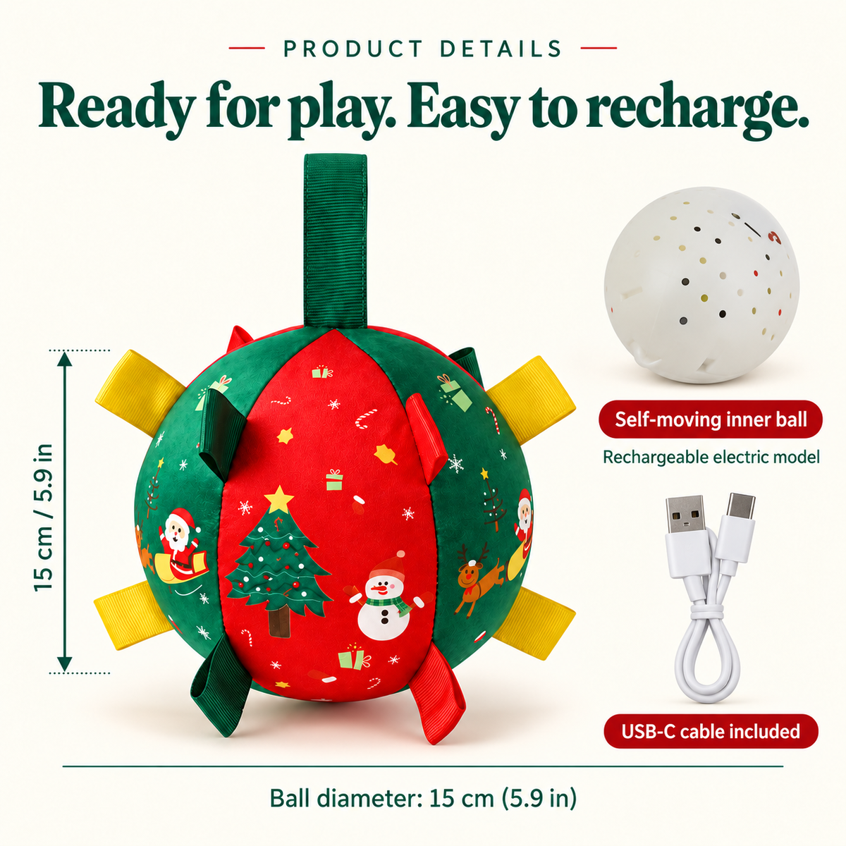 JollyPup™ Christmas Play Ball